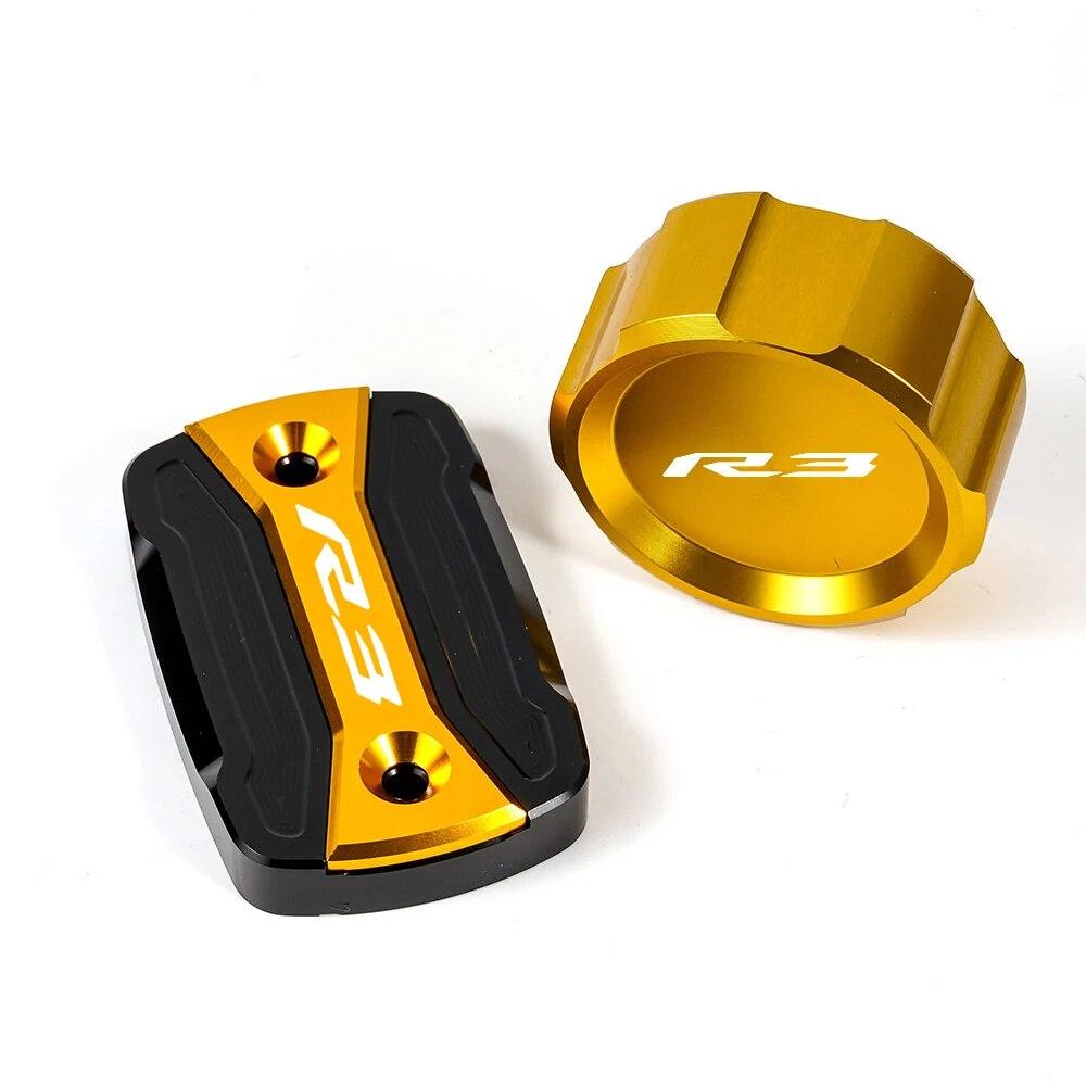 Motorcycle Accessories Bike Front & Rear Brake Fluid Cylinder Reservoir Cover Cap For Yamaha YZF R3 ABS