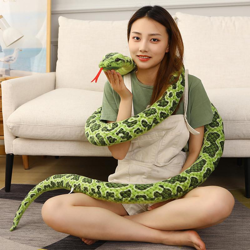 Realistic Spotted Snake Plush Toy Soft And Cuddly Stuffed Animal For Kids Prank