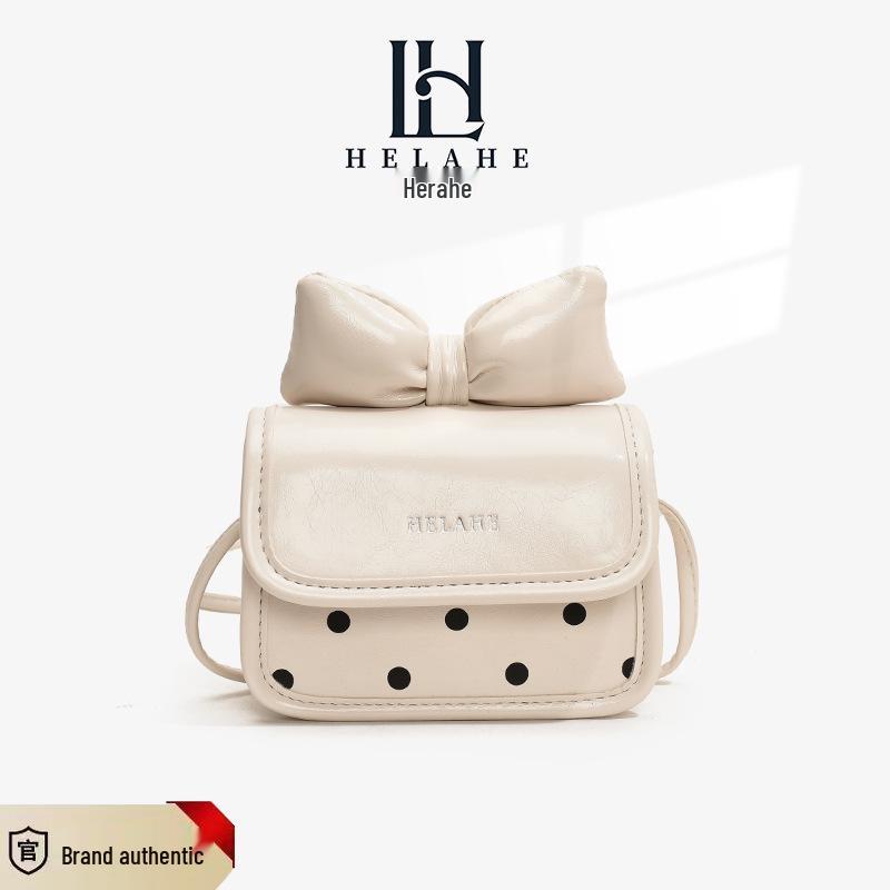 Children's Cute Bow Polka Dot Crossbody Bag with Coin Purse