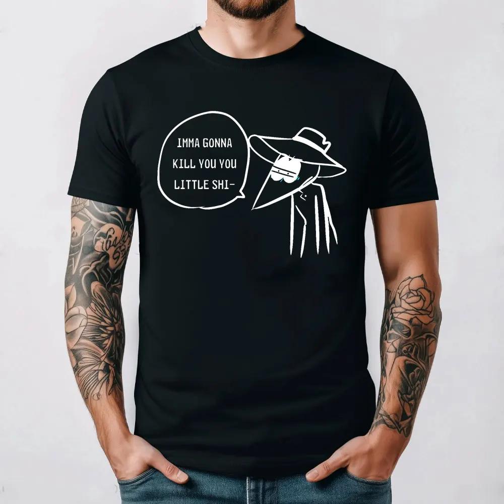 IMMA GONNAKILL YOU YOU LITTLE SHI Spy Vs Spy Mens T Shirt Summer Cotton Crew Neck Humorous Retro 80s Cartoon Graphic Shirt Tee