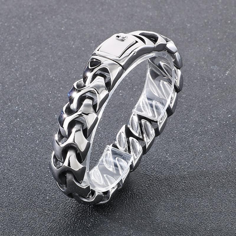 High Polished Arrow Shaped Bracelets Men Black/Gold Color Stainless Steel Bike Chain Bilezik Boho Male Jewelry Accessories