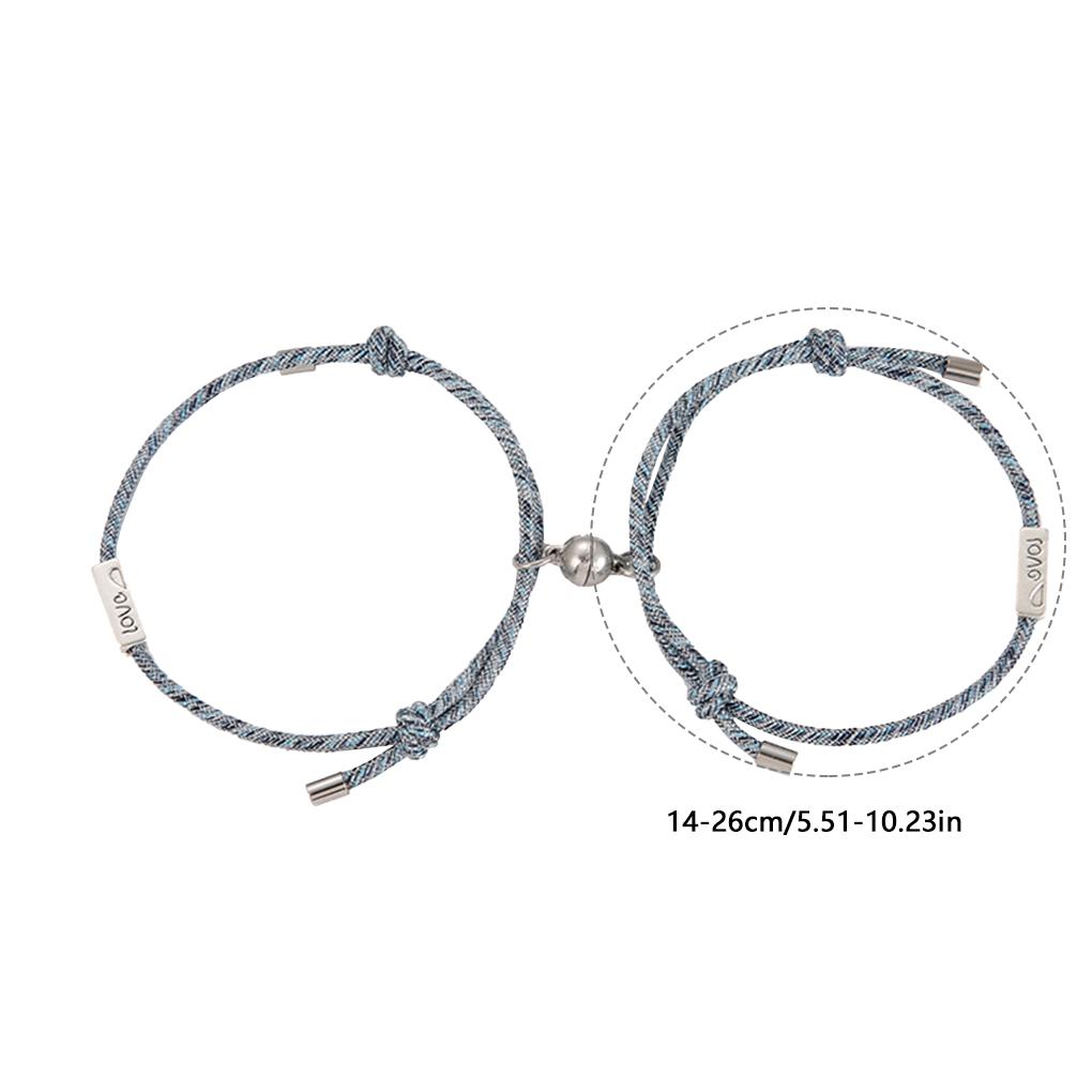 2pcs Couple Attract Each Other Creative Personality Couple Bracelet