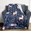 1 Stück Hirsch-Blumen-Leichte Flanelldecke, Bequeme und Warme Decke, für Büro und Camping Schlafsofa, Wohnzimmer130