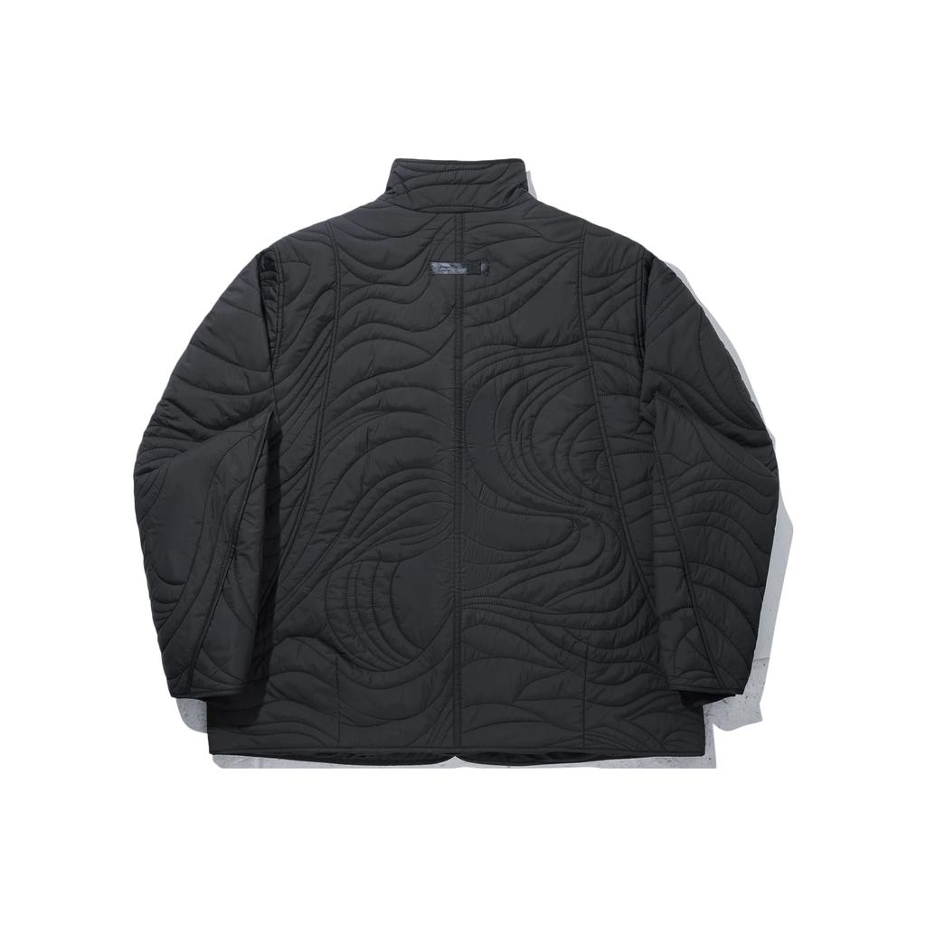 Li Ning Kung Fu Series Zipper Solid Color Loose Stand Collar Cotton Jacket Men Jacket AJMV179-2