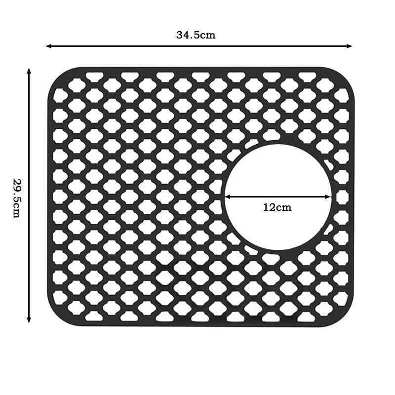 Silicone Sink Mat,Grey Kitchen Sink Mats Grid Accessory,Non-slip Sink Protector for Kitchen Bottom of Farmhouse Porcelain Sink