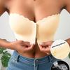 Women's Front Buckle Bra Sexy Strapless Underwear Seamless Invisible Waves Grain Bras Wireless Comfort One-piece Smooth Bralette