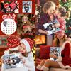 Christmas Dog Themed Advent Calendar With Acrylic Material And 24 Decor Accessories For Holiday Decor
