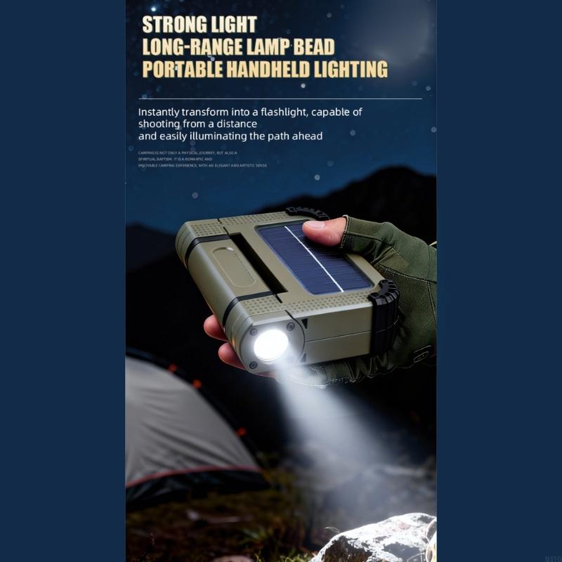 Rechargeable LED Work Light with Strong Magnet and IP65 Waterproof Rating Folding Lamp Suitable for Construction Sites M4YD
