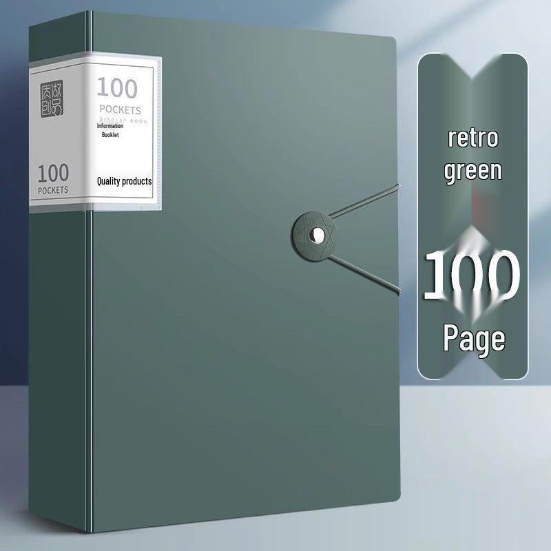 Transparent A4 Document Folder with Insert Pages for Office, Meetings, Contracts, Student Papers, and Certificates