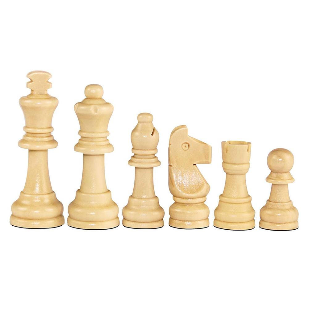 32PCS Wooden Checkers 2.2in King Figures Chess Game Pawns Figurine Pieces Chess Pieces Accessories for Chess Board Game