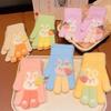 Cartoon Rabbit Children Full Fingers Gloves Plush Windproof Gloves Cute Kids Knitted Gloves
