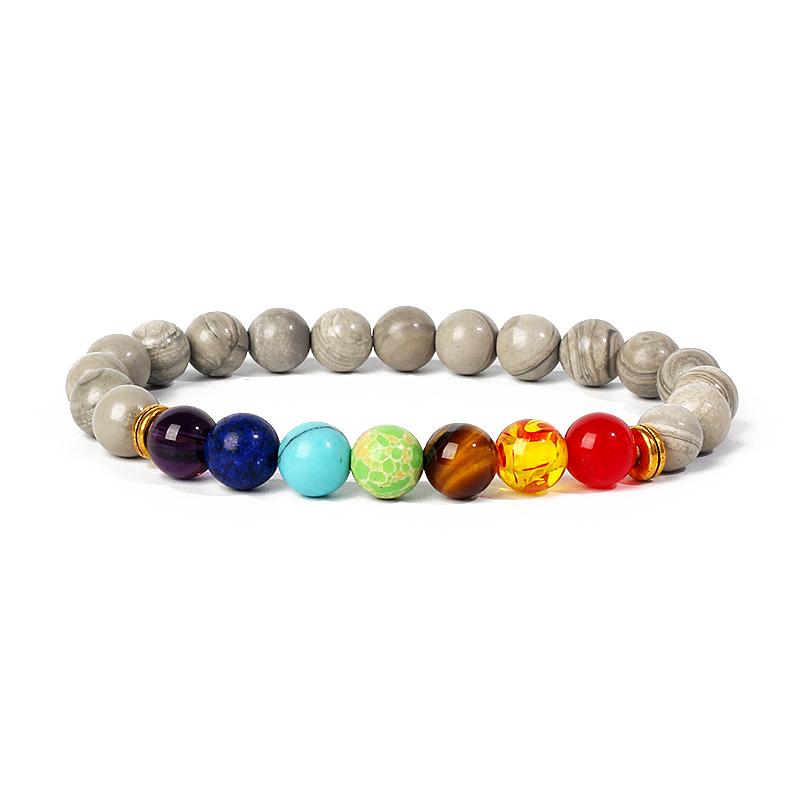 7 Chakra Diffuser Bracelets Men Women Natural Lava Stone Crystal Healing Anxiety Jewelry Mandala Yoga Meditation Bracelet Gift