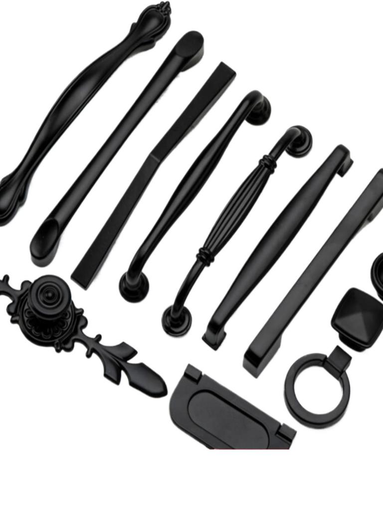 Modern European Black Handle for Cabinets and Wardrobes