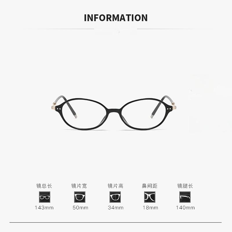 Fashionable Oval-Frame Photochromic Myopia Glasses High Definition Eye Protection Anti-Blue Light Eyewear Diopter 0 To -4.0