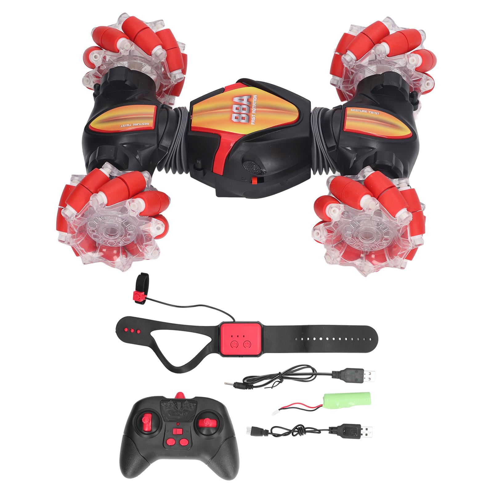 

Жесты RC трюковой автомобиль 4WD 2.4G Жесты управляемый двухсторонний пульт дистанционного управления внедорожный автомобиль красный