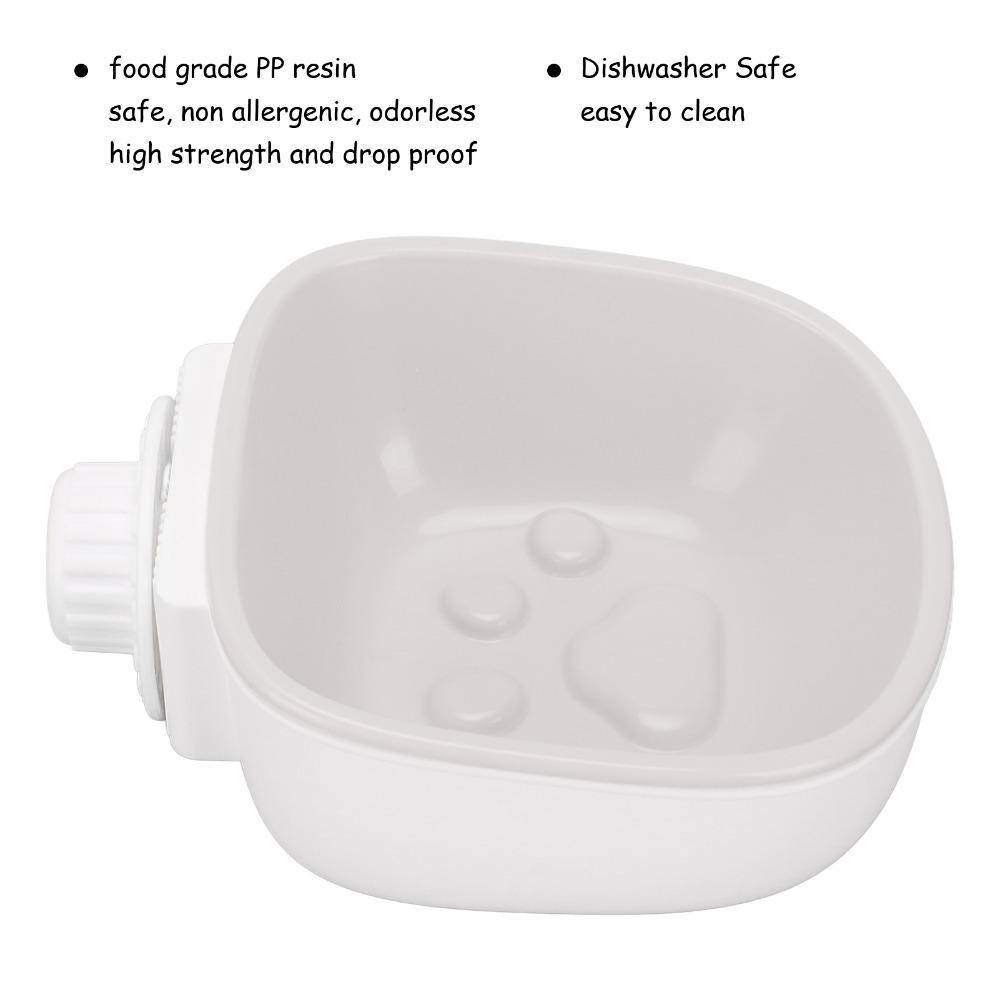 Premium Polymer Slow Feeder Bowl Hanging Crate Feeder Space-saving Pet Water Bowl  Indoor Feeding