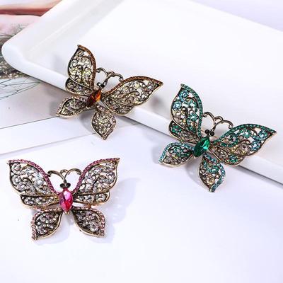Elegant Butterfly Enamel Brooch - High-End Fashion Suit Accessory