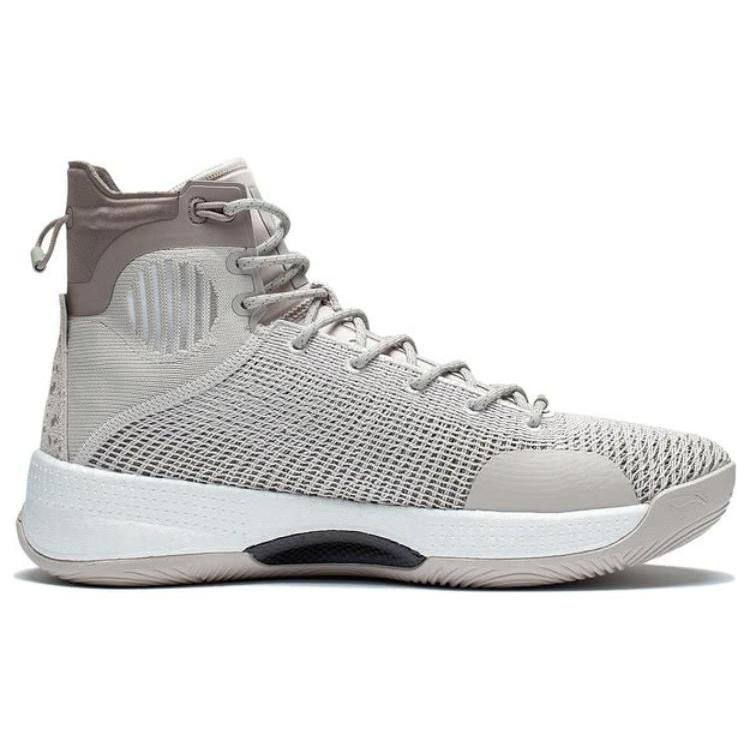 New LiNing YuShuai 13 Boom Sand Hawk Anti Slip And Wear Resistant Lightweight High Top Basketball Shoes Men's Gray ABAP065-21