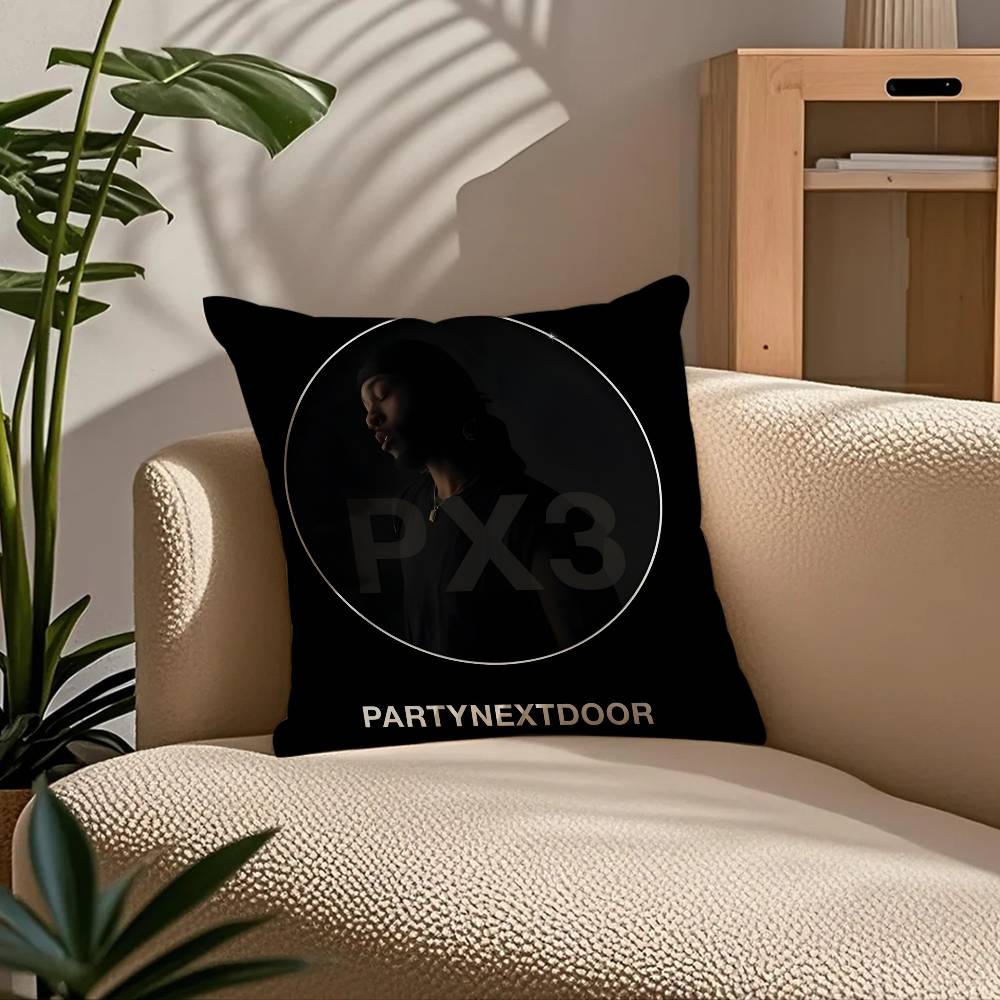 P-Partynextdoor Rapper Album Cover Pillow Case Comfort Sofa Bed Silky elegant Invisible zipper Custom Decorative cushion cover