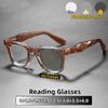 Fashionable Square-shaped Photochromic Reading Glasses Women Anti-blue Light Korean-Japanese Style Eyeglasses Men 0 To +4.0