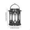 Outdoor Garden Lantern Solar Light Balcony Lawn Outside Decor Home Realistic Flickering Flame Yard
