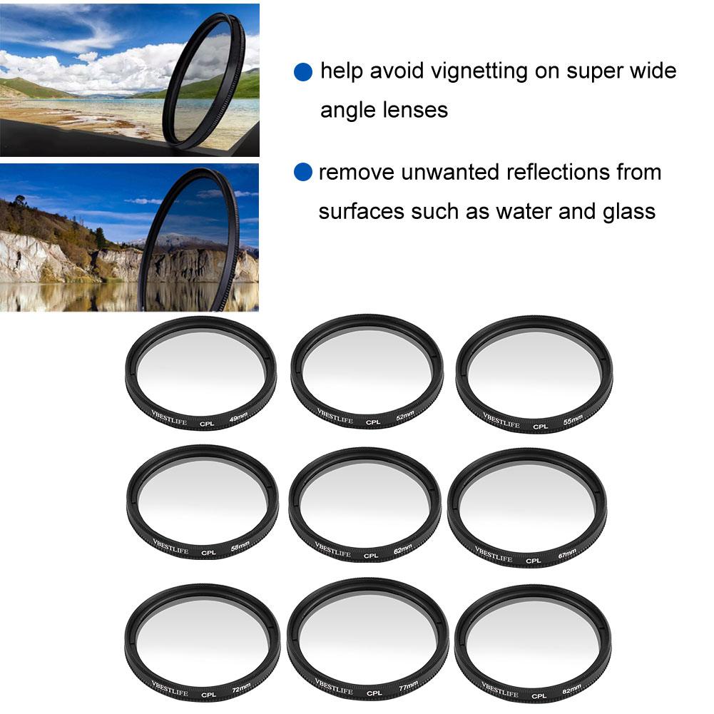 Vbestlife Camera Polarizing Filter 67mm Ultra Slim Optical Glass CPL Circular Pole Filter Camera Lens Filter in Alloy Vbestlife Camera Polarizing Filter 67mm Ultra Slim Optical Glass CPL Circular Pole Filter Camera Lens Filter in Alloy