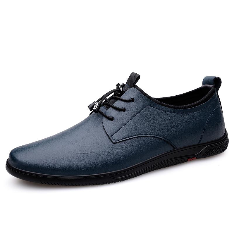 Genuine Leather Men's Oxford Shoes Office Business Casual Shoes Fashion Lace-up Male Formal Dress Footwear Derby Shoes Sneakers