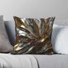Federa per cuscino a D Argento Oro Fusione Metallica Poliestere Lino Velluto Stampata con Zip Decorativa per Cuscino da Casa