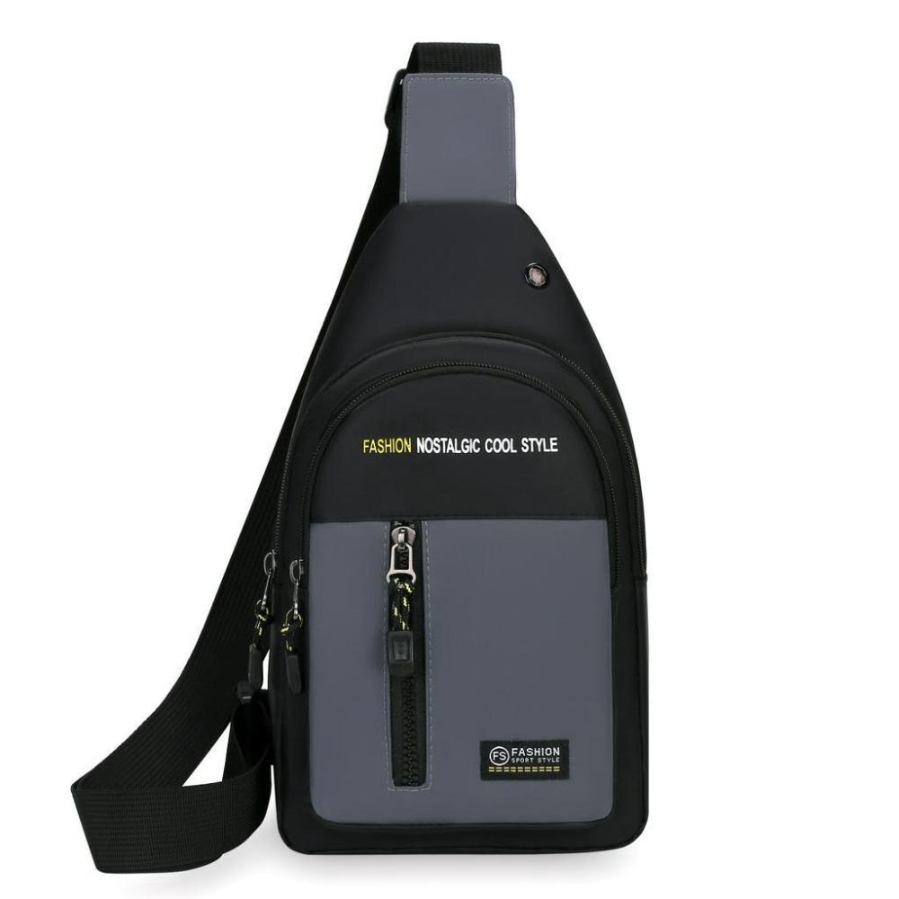 

Многофункциональная наплечная сумка кроссбоди большой вместимости спортивная поясная сумка мужская нагрудная сумка мужская серый