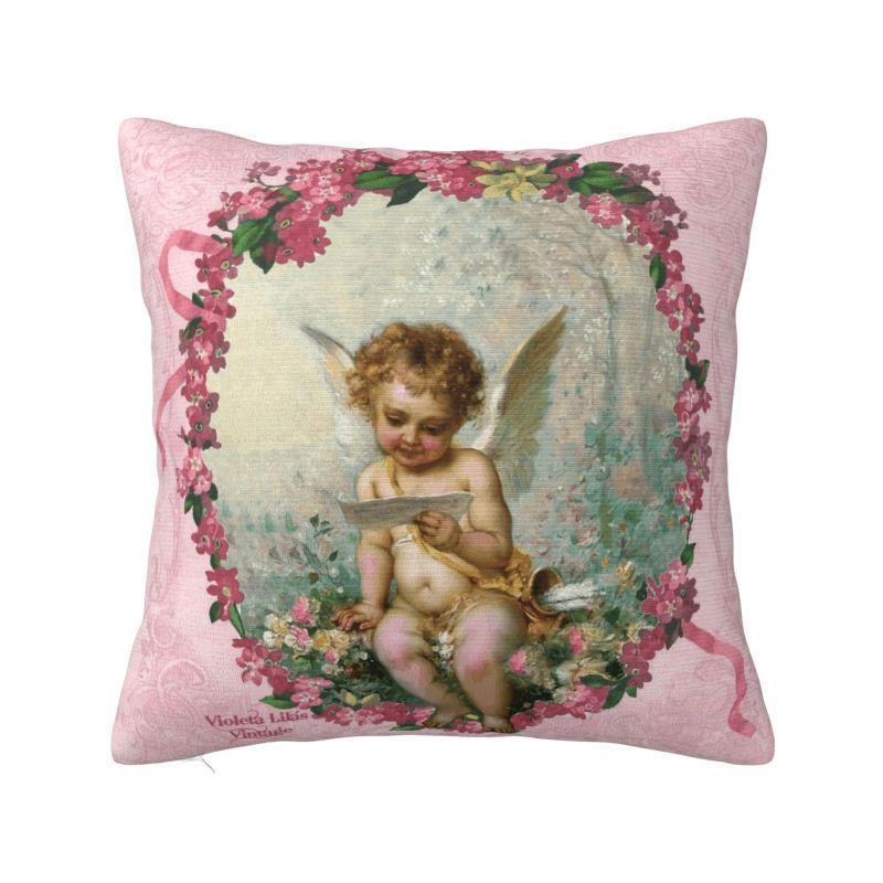 Aesthetic Renaissance Angel Cushion Cover Boucher Rococo Art Soft Nordic Pillow Decor Home