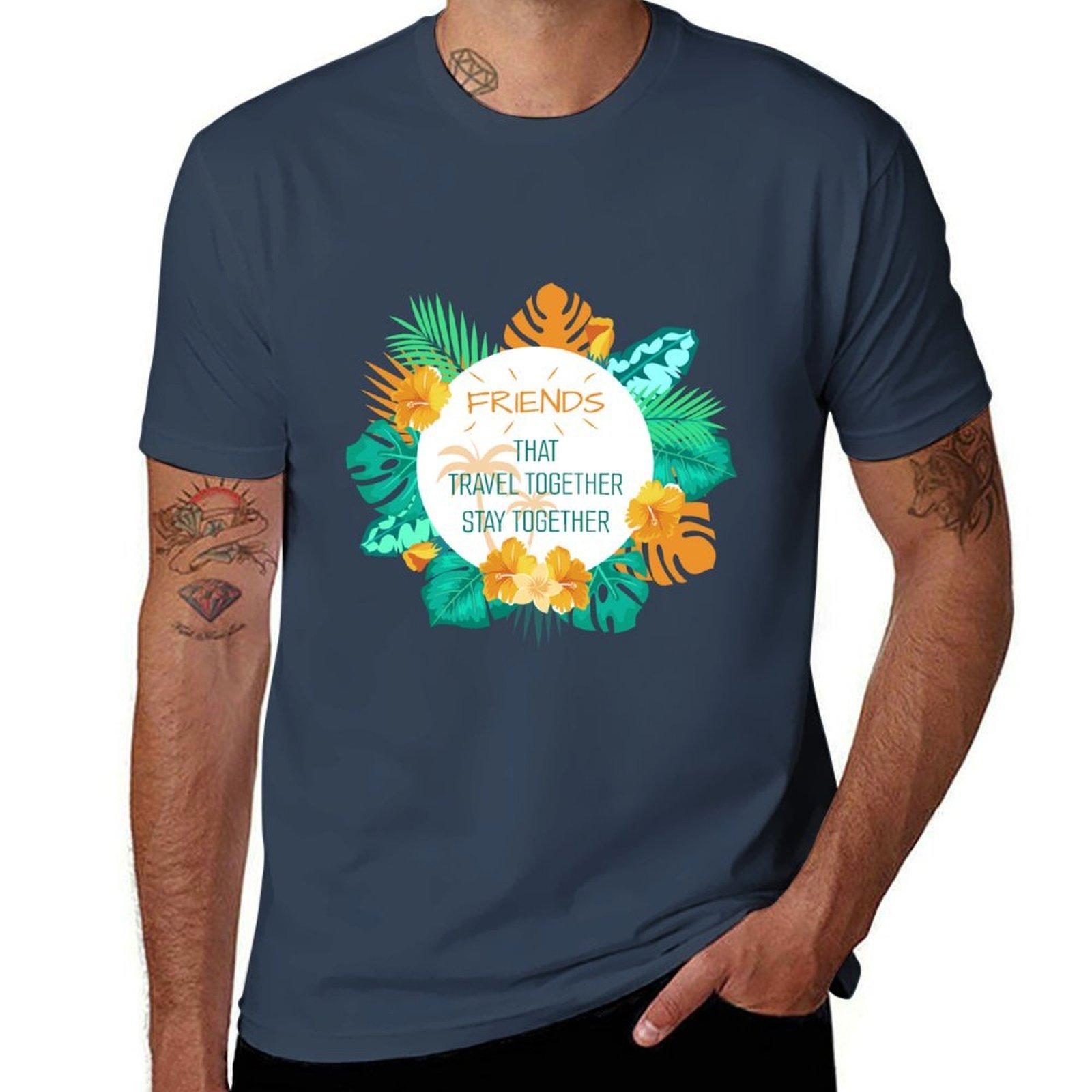 Friends That Travel Together Stay Together Summer 2024 Tshirt Casual Trendy Streetwear Tee Shirt S