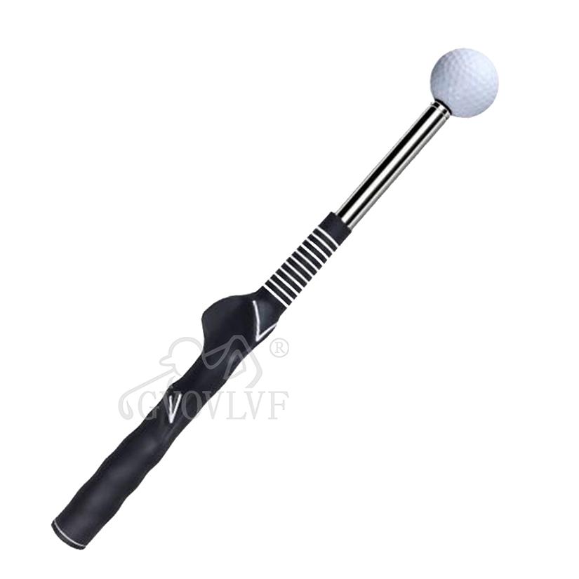 

Rhythm Click Sound Telescopic Warm Up Golf Swing Trainer Correcting Gesturer Training Aid for Tempo Grip Strength Practice Stick чёрный