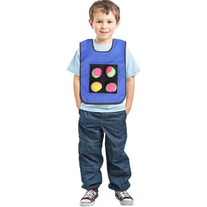 Kid Dodgeball Game Sticky Jersey Vests Set Outdoor Funny Competition Sport Throwing Target Game Catch Toss Soft Beach Ball Toy 6