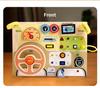 Children's Wooden Steering Wheel Puzzle - Montessori-Inspired Educational Busy Board for Simulated Driving and Intellectual Development