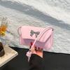 2025 Solid Color Summer New Simple Fashion Bow Casual Commuter Underarm Shoulder Messenger Bag Bag Women