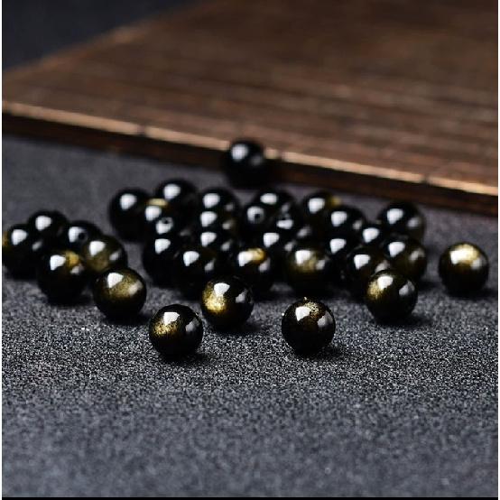 Natural obsidian bracelet for men, crystal personalized gold obsidian couple's bracelet for men and women
