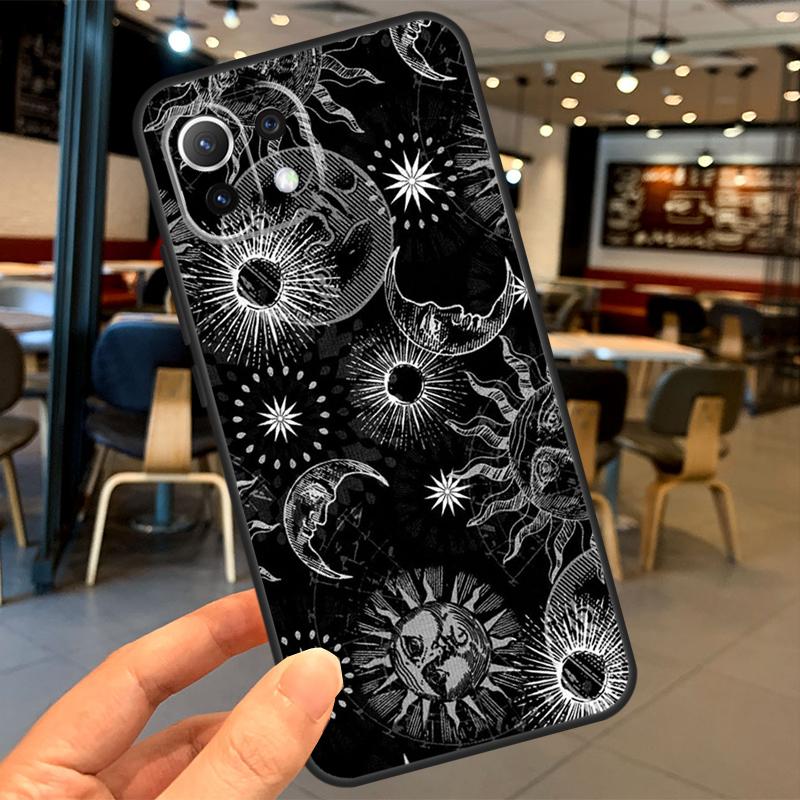 Crescent Moon Sun Case For Xiaomi 13 14 15 Ultra 11T 12T 13T 14T Pro POCO X7 Pro X3 X5 X6 F5 F6 M6 Pro Coque