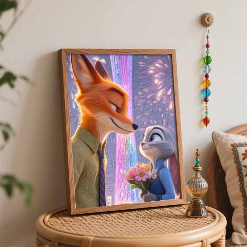 Disney Zootopia Nick Judy Paint By Number Kit Number Drawing Canvas DIY Picture Home Decor Wall Art Craft Hand Painted Gift For Fans