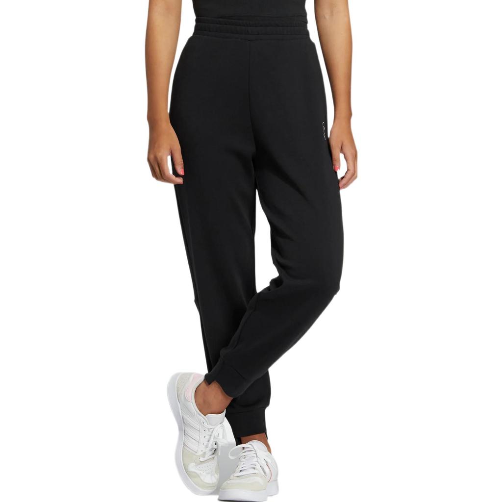 adidas Neo Solid Color Joggers with Logo Print and Elastic Cuffs Women Bottoms Black IL4734
