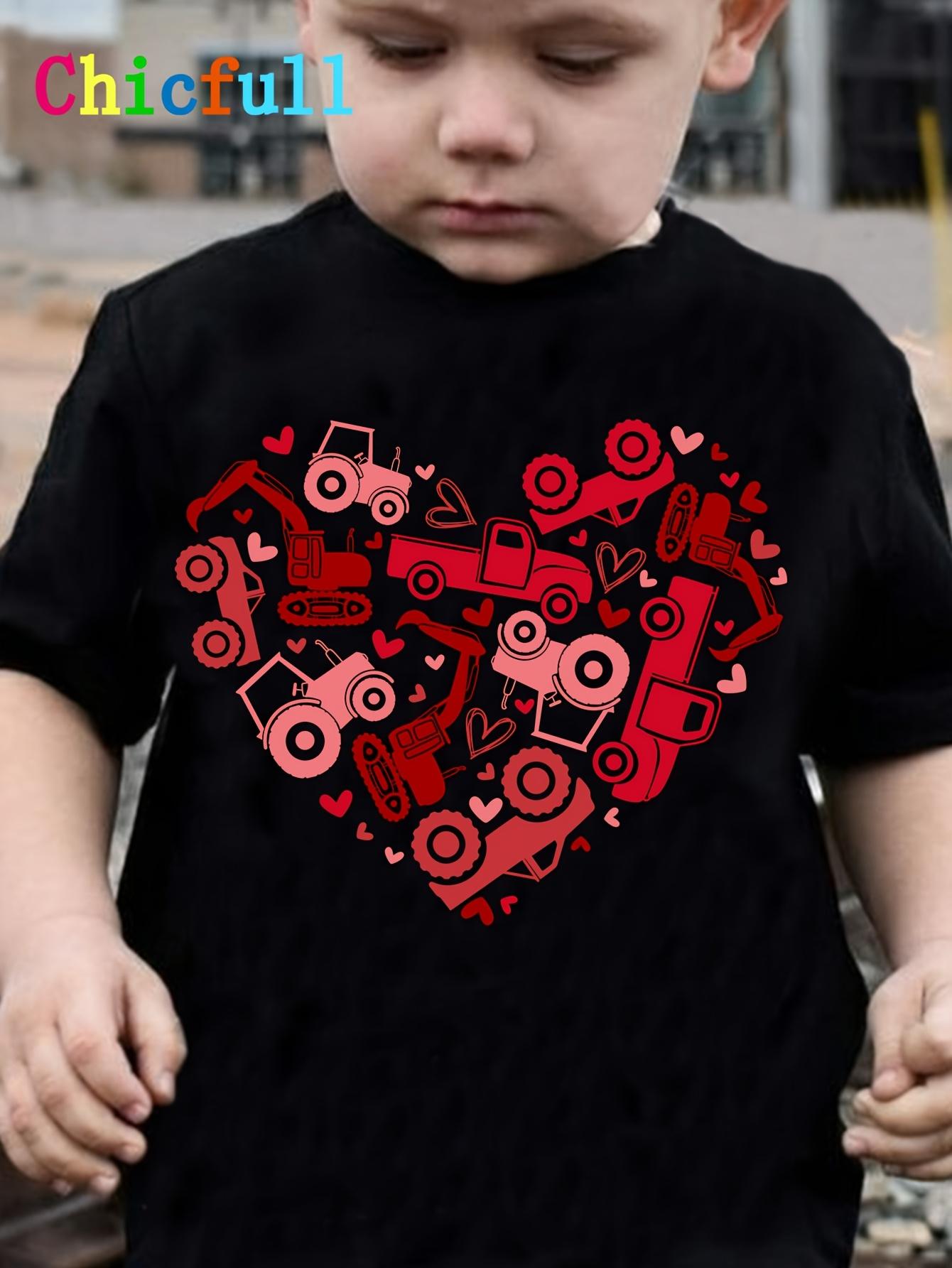 

European sizes Boys Love Themed Car Print T-Shirt Suitable for Casual Round Neck Tee with Racing Car Machine Washable Summer Top for Playdates Outfits 164cm чорний