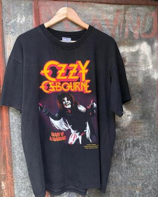 90s Ozzy Osbourne Diary of a Madman Black Short Sleeve Unisex Tshirt Reprint Unisex T-Shirt