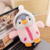25cm Cute Penguin Plush Toy Soft Fluffy Comfortable Sleep Doll with Clothes Hat Stuffed Animal Pillow Birthday Gift for Kids