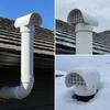 Weather Resistant Shell Radon Exhaust Vent Cover Weatherproof Vent Hood Outdoor Roof Installation