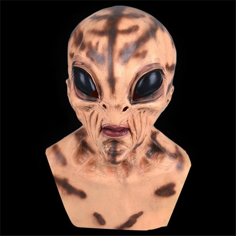 ET Cosplay Costume Halloween Party Saucer Man 3D Full Face Mask for Adults