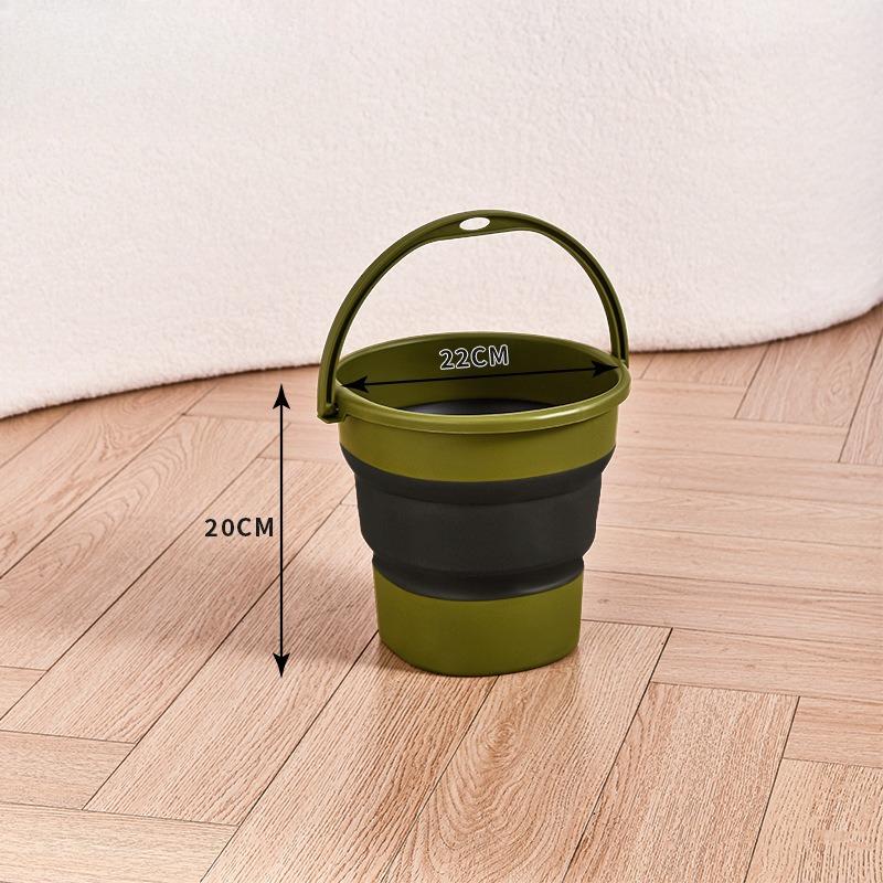 1Pc Multifunctional Foldable Storage Bucket, 5L, Leak-Proof Portable Water Container for Camping, Fishing & Car Washing