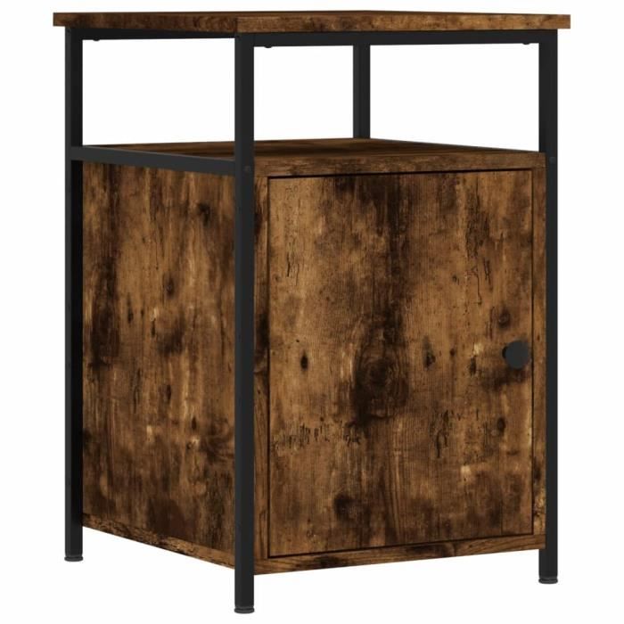 VidaXL Bedside Table Smoked Oak 40x42x60 Cm Engineered Wood 826037
