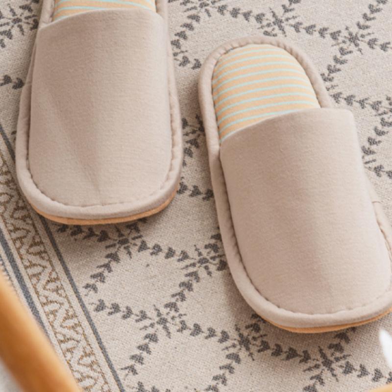 Daiso Midsole Stripe Basic Living Room Shoes 250 270 Mm Beige