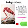 DIY Framed Pearl Painting Kit with Elegant Flamingo Pattern 5D Sparkling Bead Art Canvas Ready to Display Home Decor Modern Craft Gift Idea