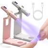Cordless Nail Lamp with Stand Handheld UV Light with LCD Display for Gel Nails Rechargeable USB Nail Dryer for Fast Curing