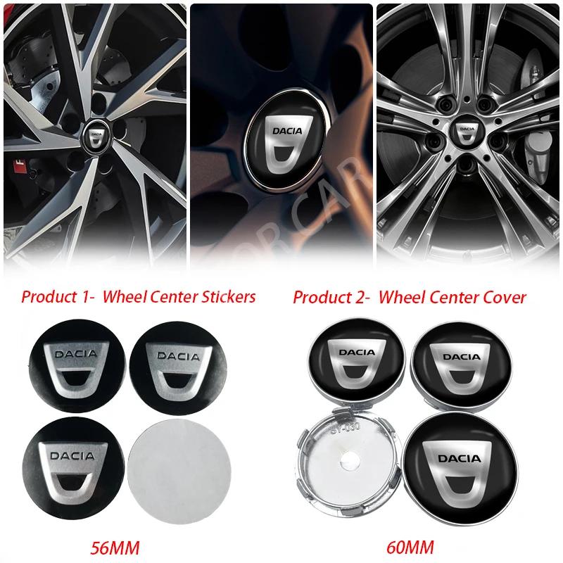 Car Wheel Center Cover Hub Center Stickers Caps Tires Rim Covers wheel parts Including For Dacia Duster Logan MCV Sandero Dokker